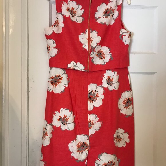 Ivanka Trump Women's Summer Dress Sleeveless Round Neck Floral Size 10 Like New - Picture 3 of 5